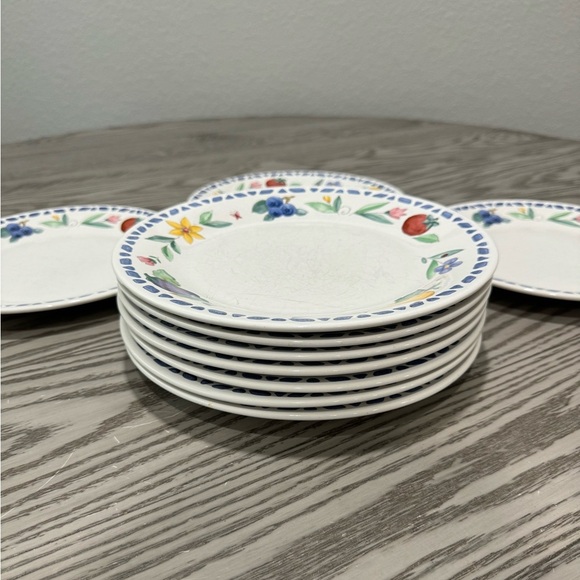 Vintage Pfaltzgraff Summer Garden 10.5in Dinner Plates- Set of 10 - Picture 4 of 5